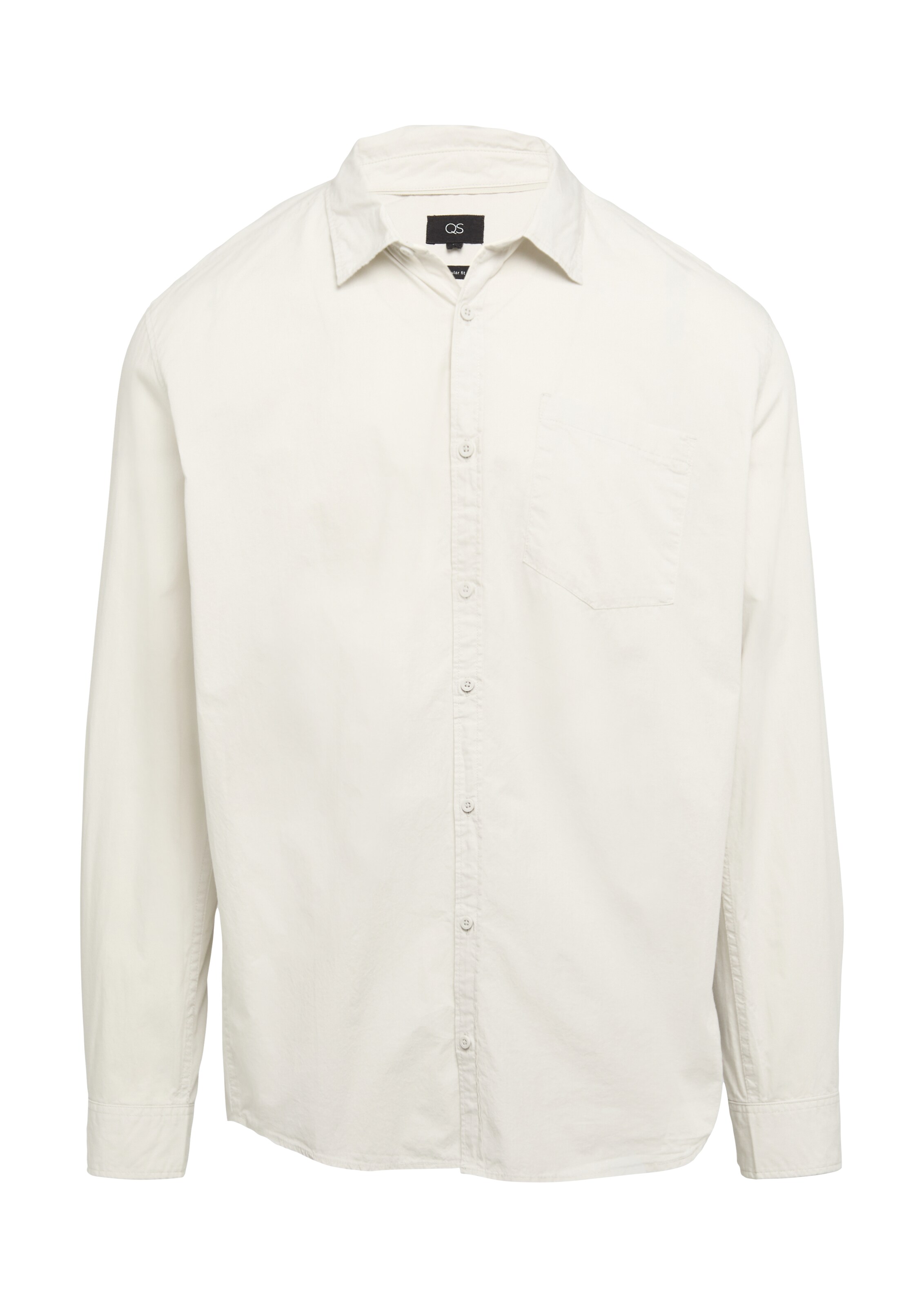 QS Overhemd in Beige: voorkant