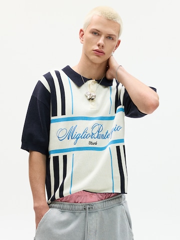 Pullover 'STWD' di Pull&Bear in blu: frontale