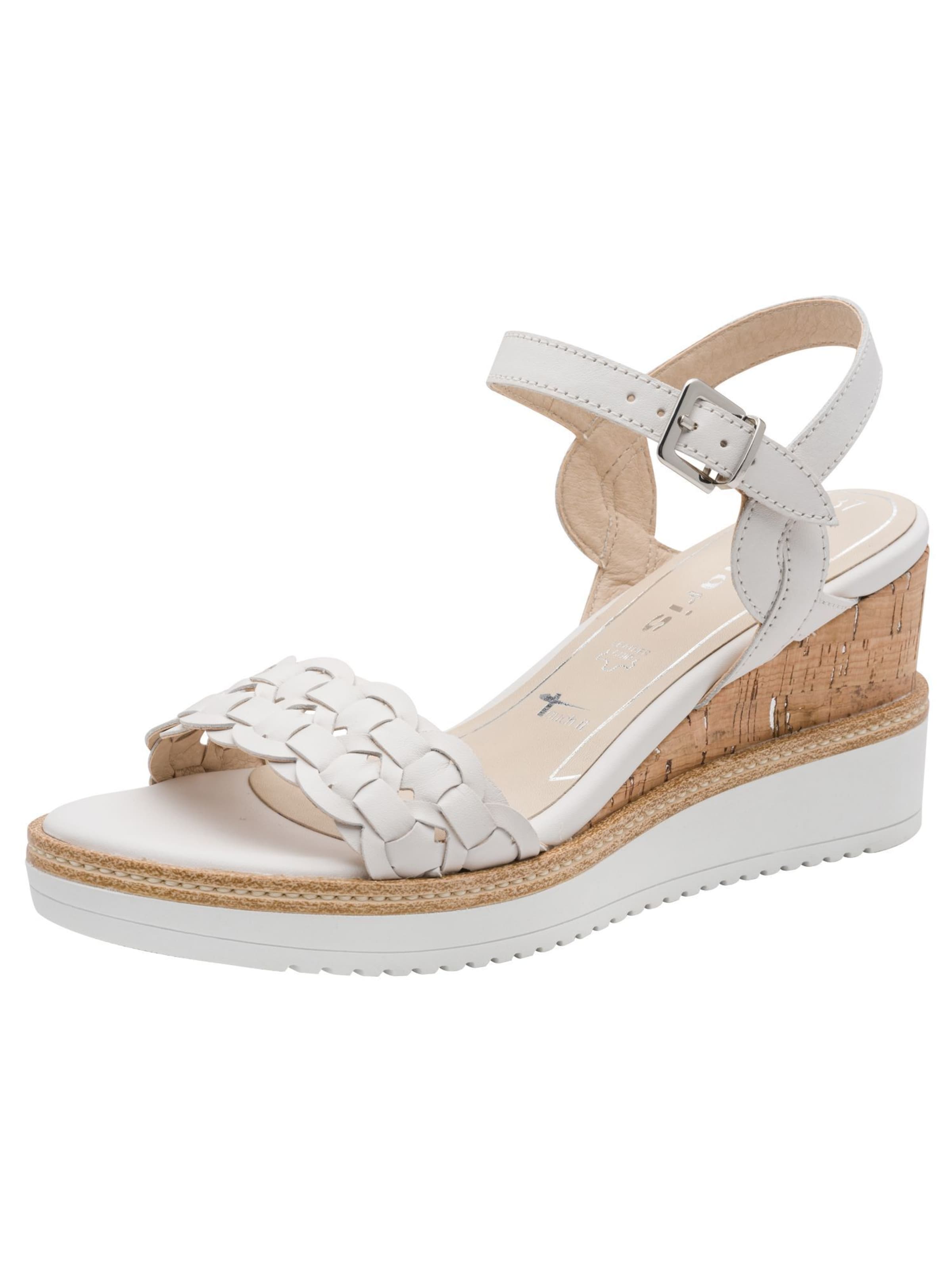 Tamaris Sandaal in Wit: voorkant