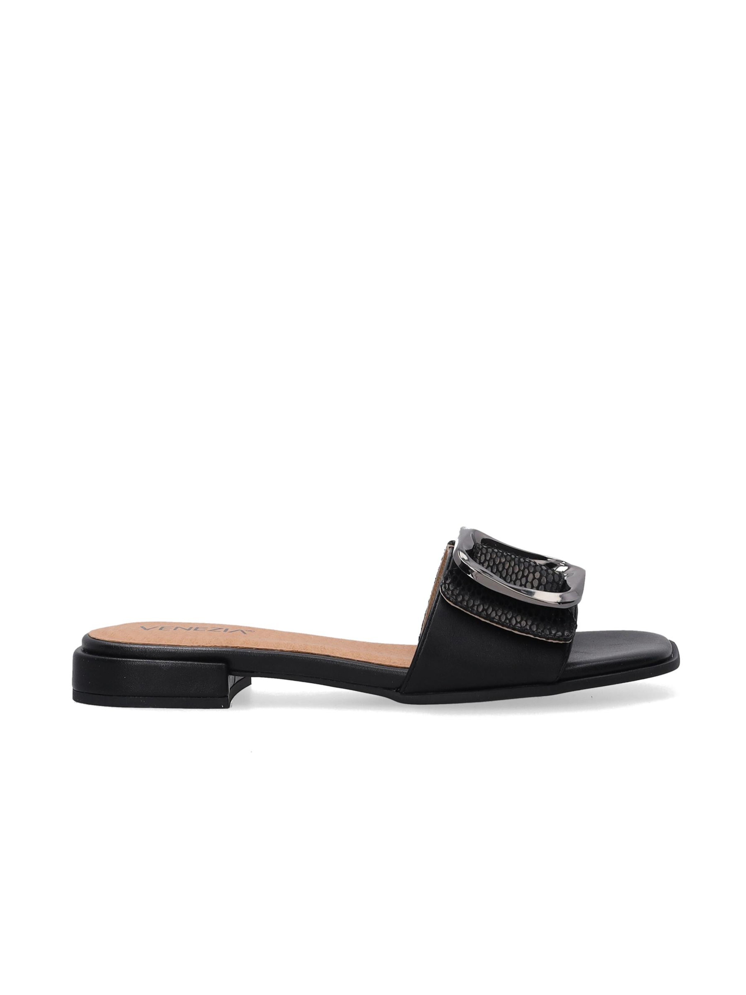 VENEZIA Pantolette 'Venezia'‌‌‌‌‌‌‌‌‌ in Schwarz: Vorderseite