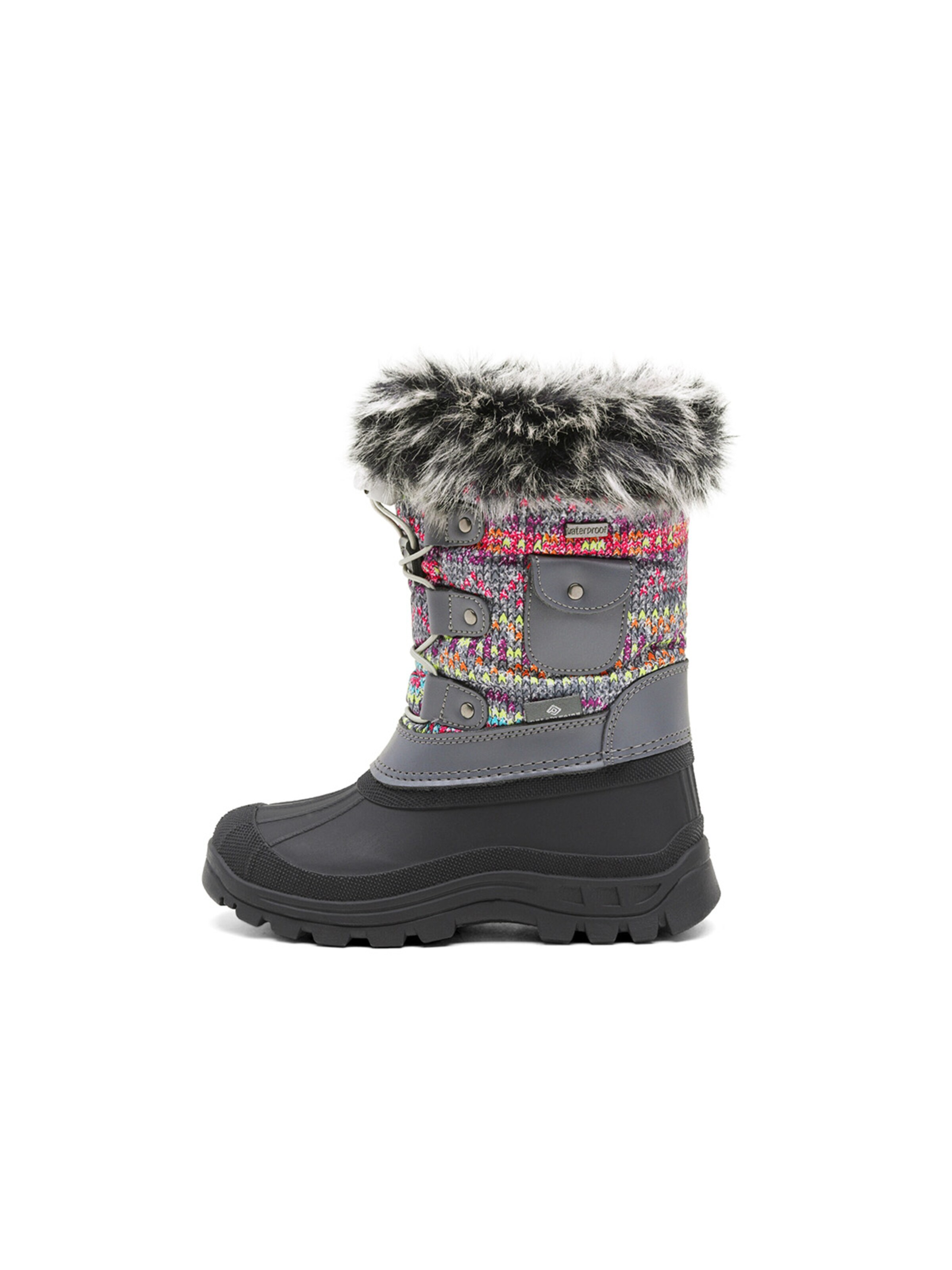 Bottes 'DREAM PAIRS Jungen Mädchen Schneestiefel Fashion Schnürstiefel' Dream Pairs en gris