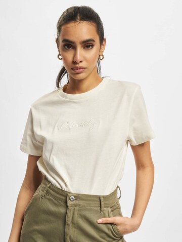 T-shirt 'Definitely' DEF en blanc : devant