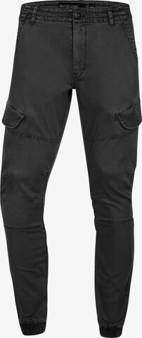 INDICODE JEANS Regular Cargo Pants in Black: front