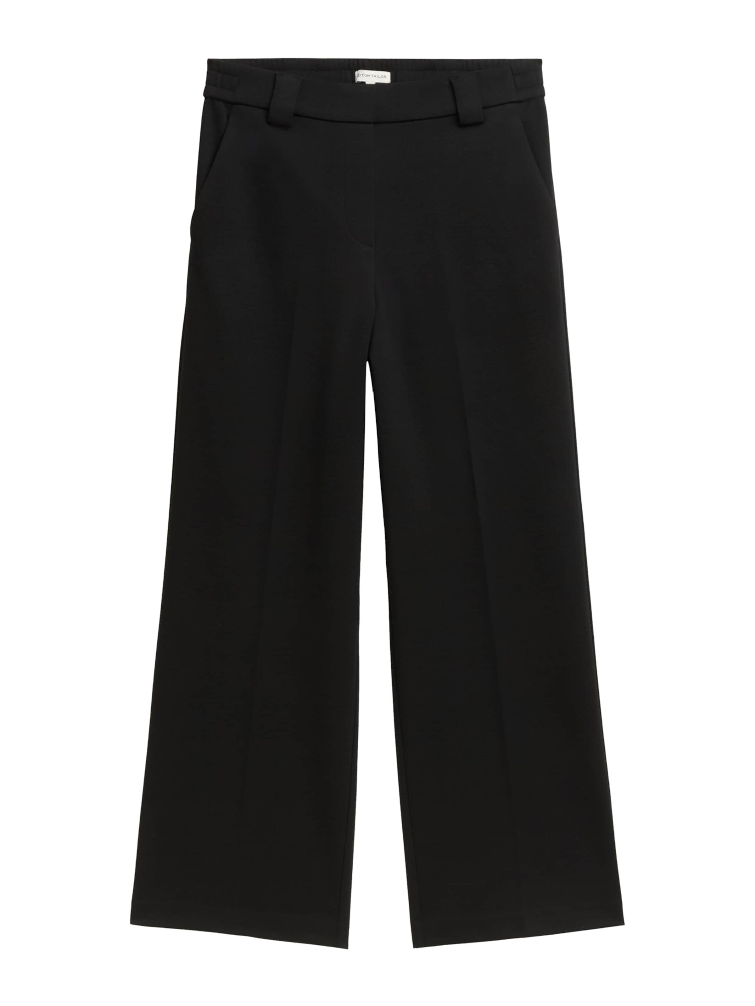 TOM TAILOR - Regular Calças em preto: frente