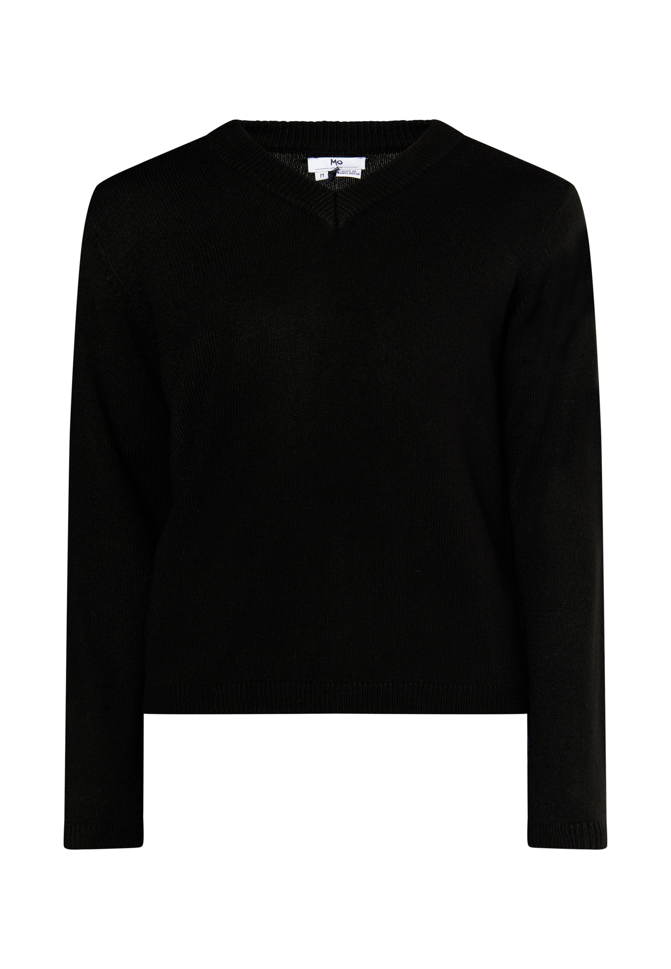 MO Trui 'Reiswood' in Zwart: voorkant