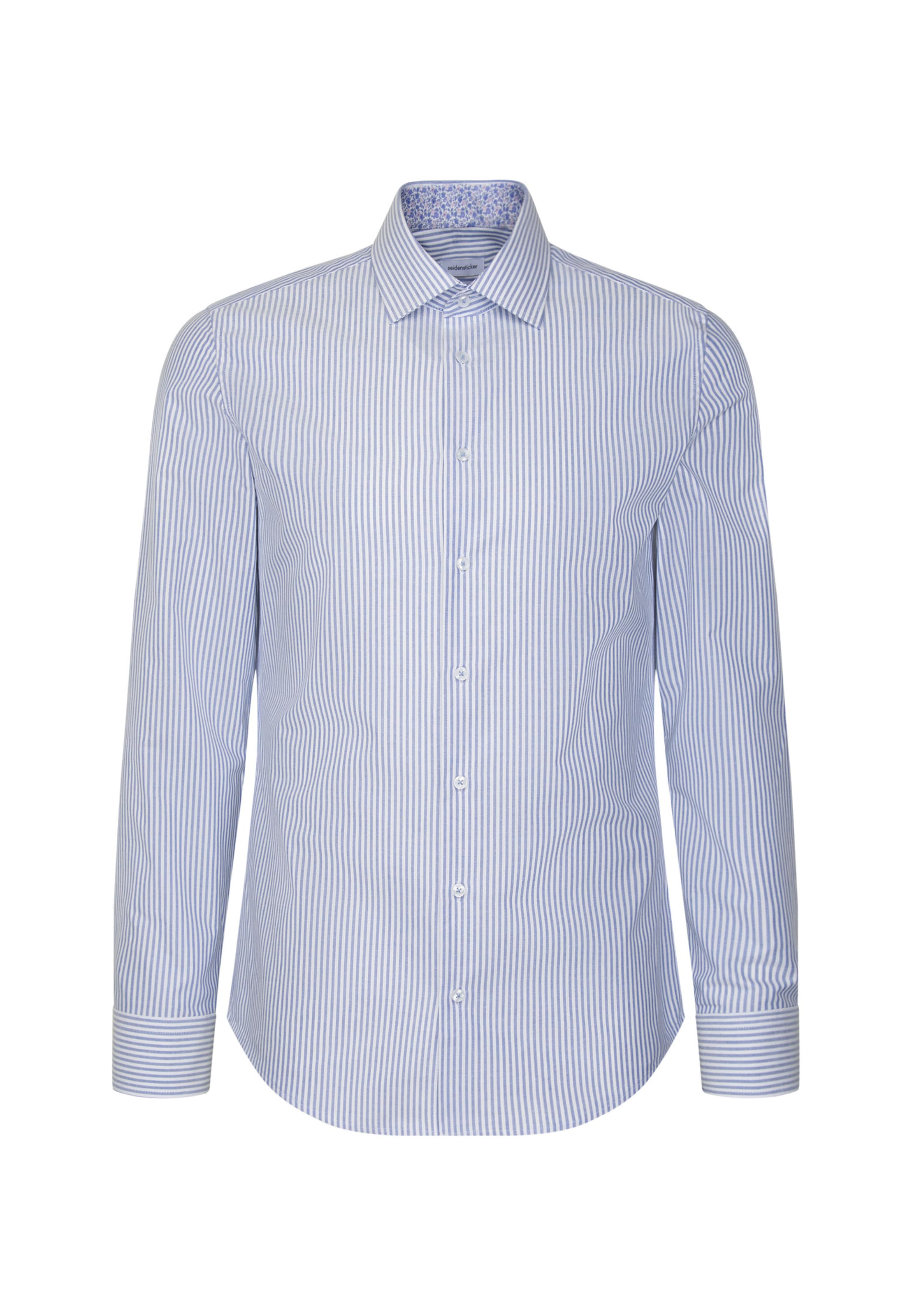 SEIDENSTICKER Slim fit Zakelijk overhemd in Blauw: voorkant