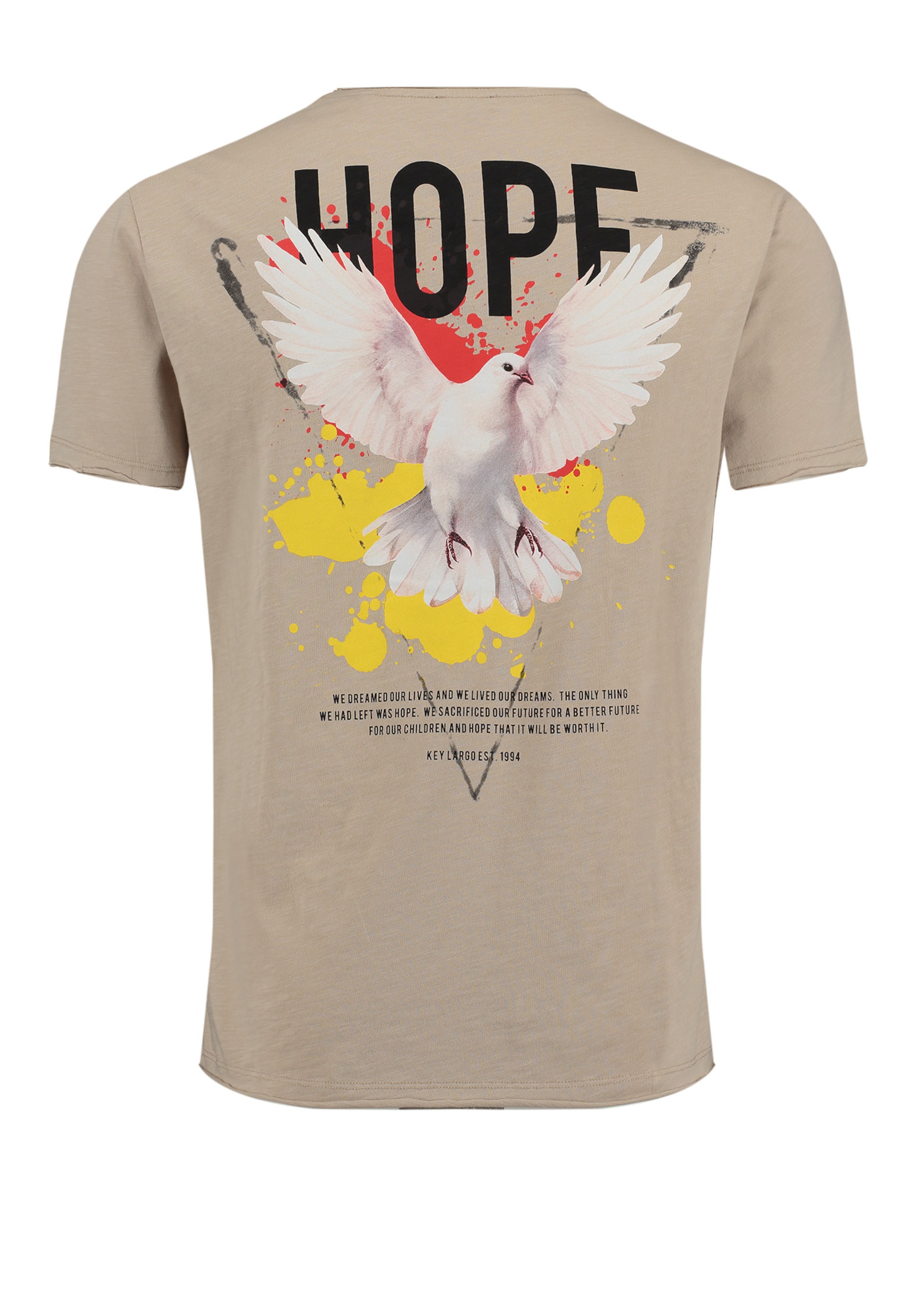 Key Largo Shirt 'Hope' in Beige