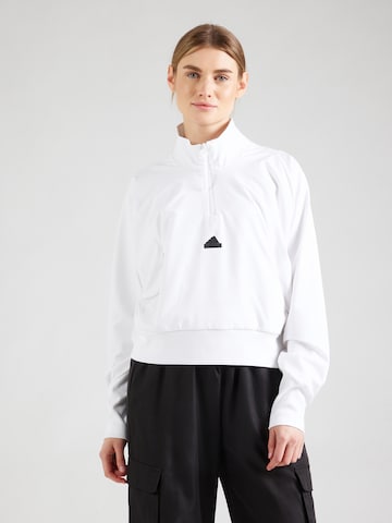 Sweat de sport 'W Z.N.E.' ADIDAS SPORTSWEAR en blanc : devant