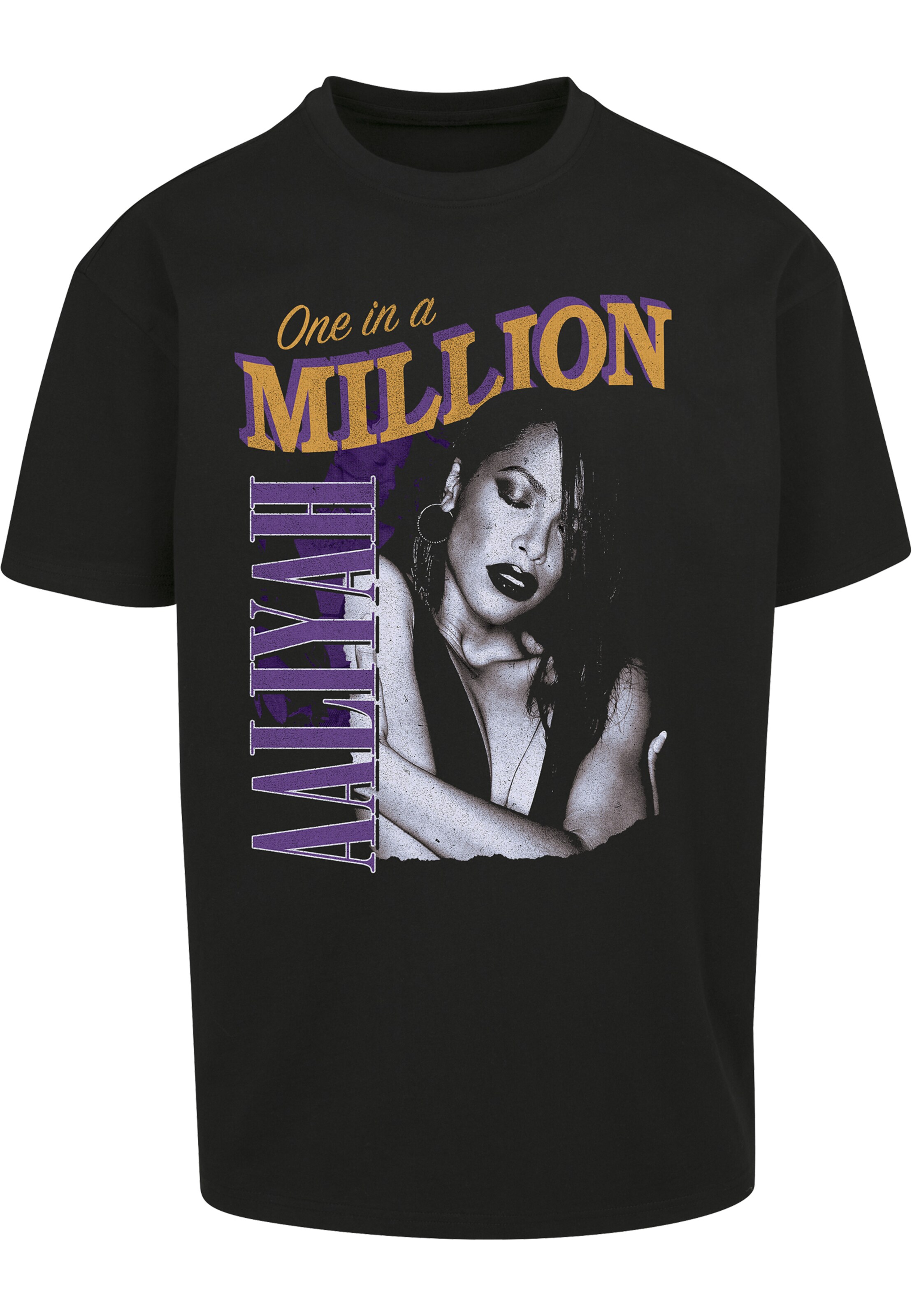 Maglietta 'Aaliyah One In A Million' di MT Men in nero: frontale