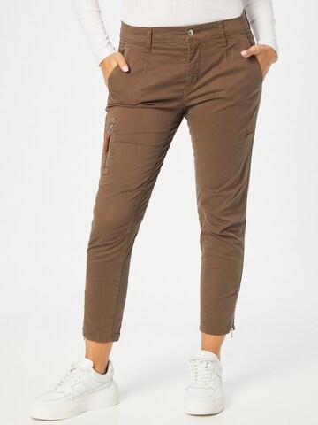 Regular Pantalon 'Rich' MAC en marron : devant