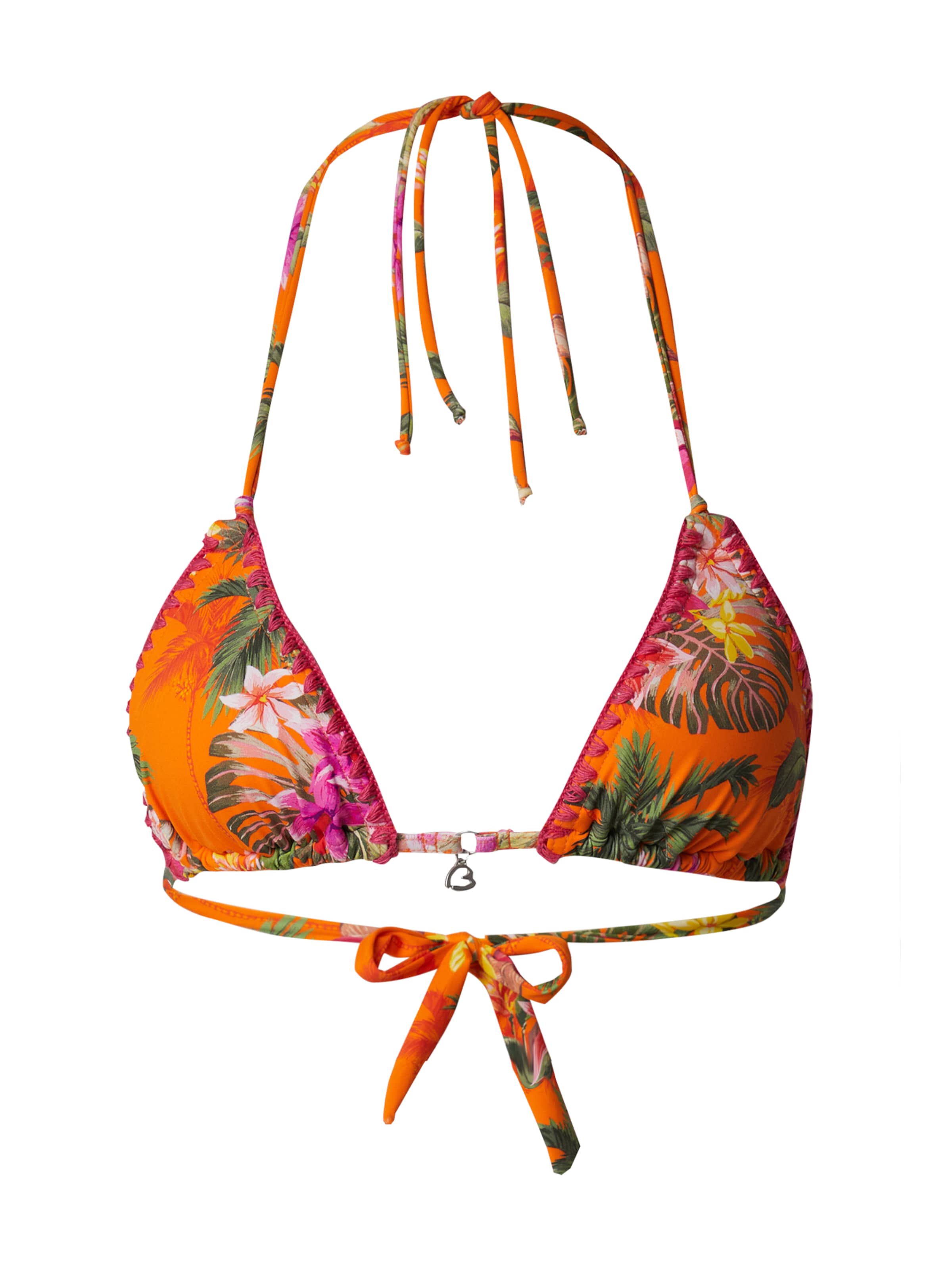 Banana Moon Triangle Bikini top 'NUCO FAGAPEA' in Orange: front