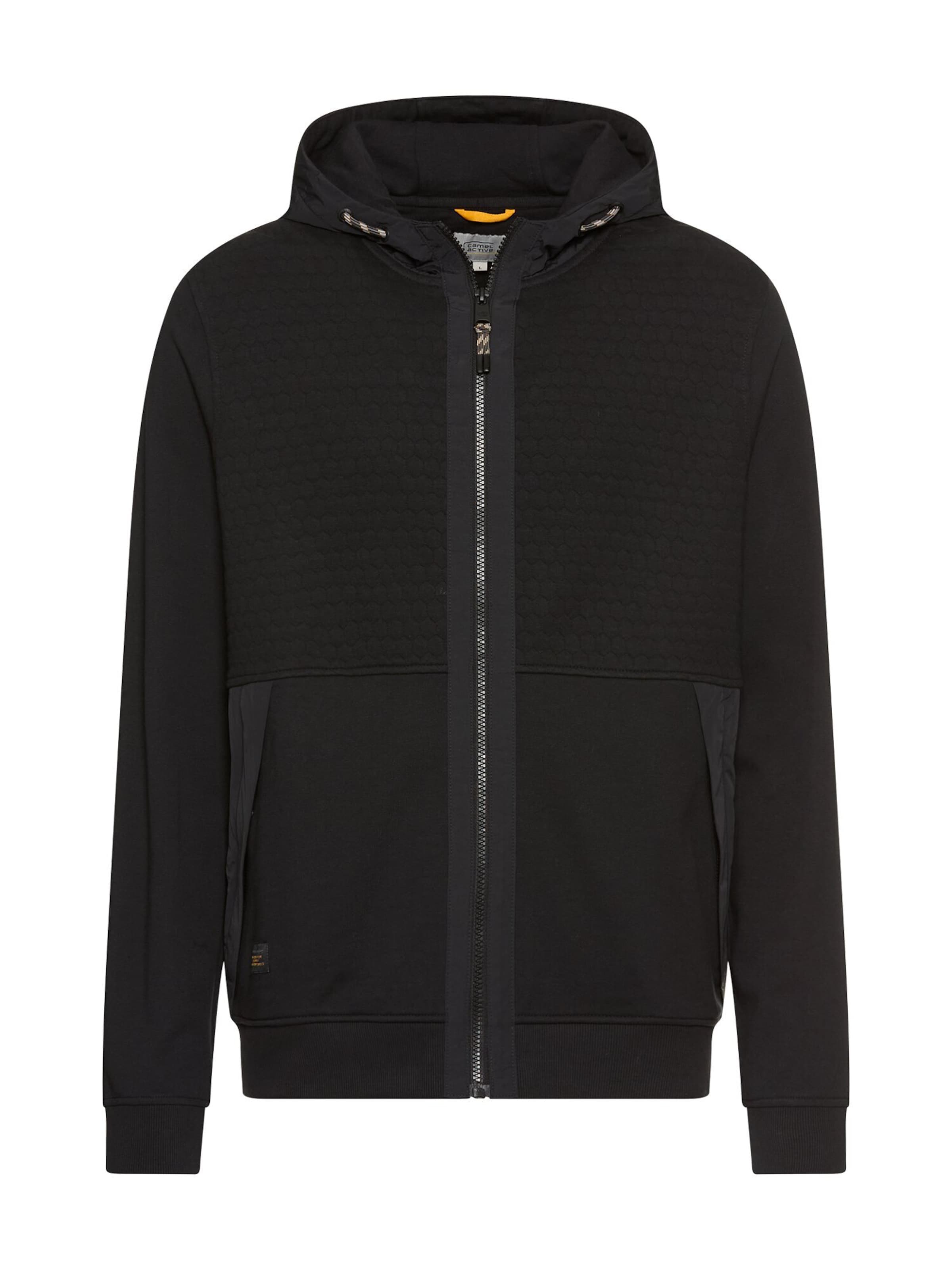 CAMEL ACTIVE Sweatjacke in Schwarz: Vorderseite
