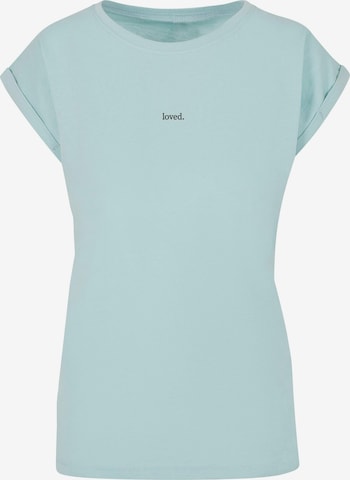 Merchcode T-Shirt 'Love' in Blau: Vorderseite