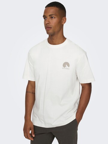 Only & Sons T-shirt 'THOMAS' i vit