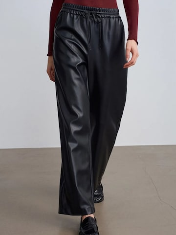 Wide Leg Pantalon Dilvin en noir