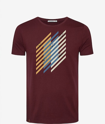 GREENBOMB Shirt 'Bike Grid' in Rood: voorkant