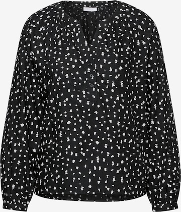 Street One Studio Loose Fit Raglan-Bluse in Schwarz: Vorderseite