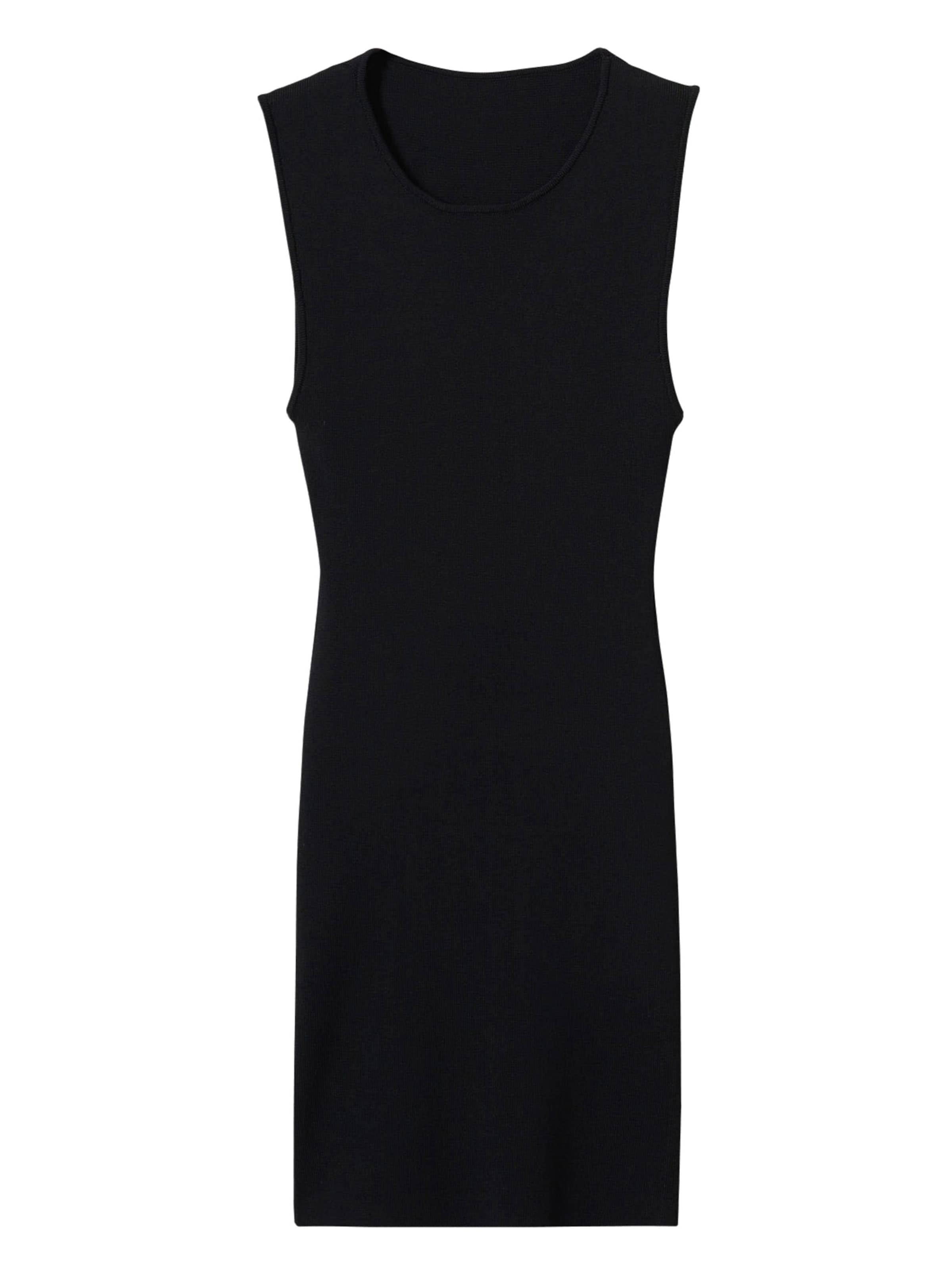 MANGO Pletené šaty - Čierna: predná strana