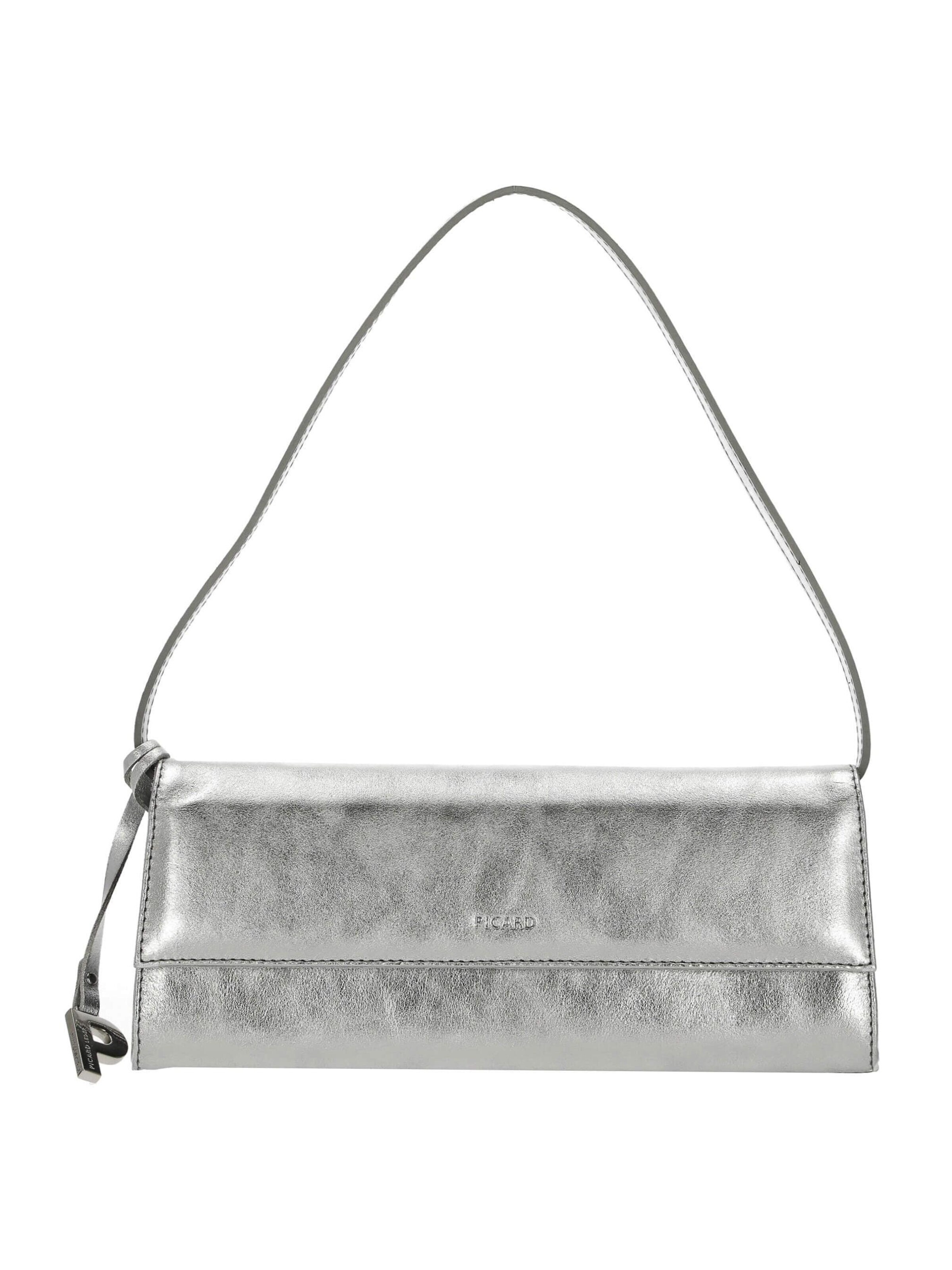 Picard Clutch 'Auguri' in Silver: front