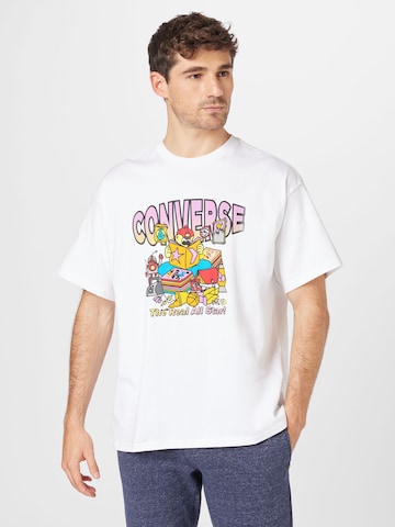 CONVERSE T-shirt i vit: framsida