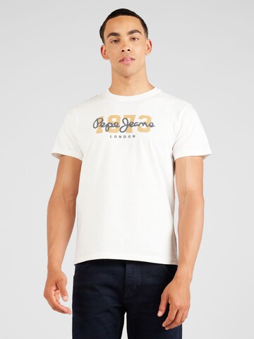 T-Shirt 'WOLF' Pepe Jeans en blanc : devant