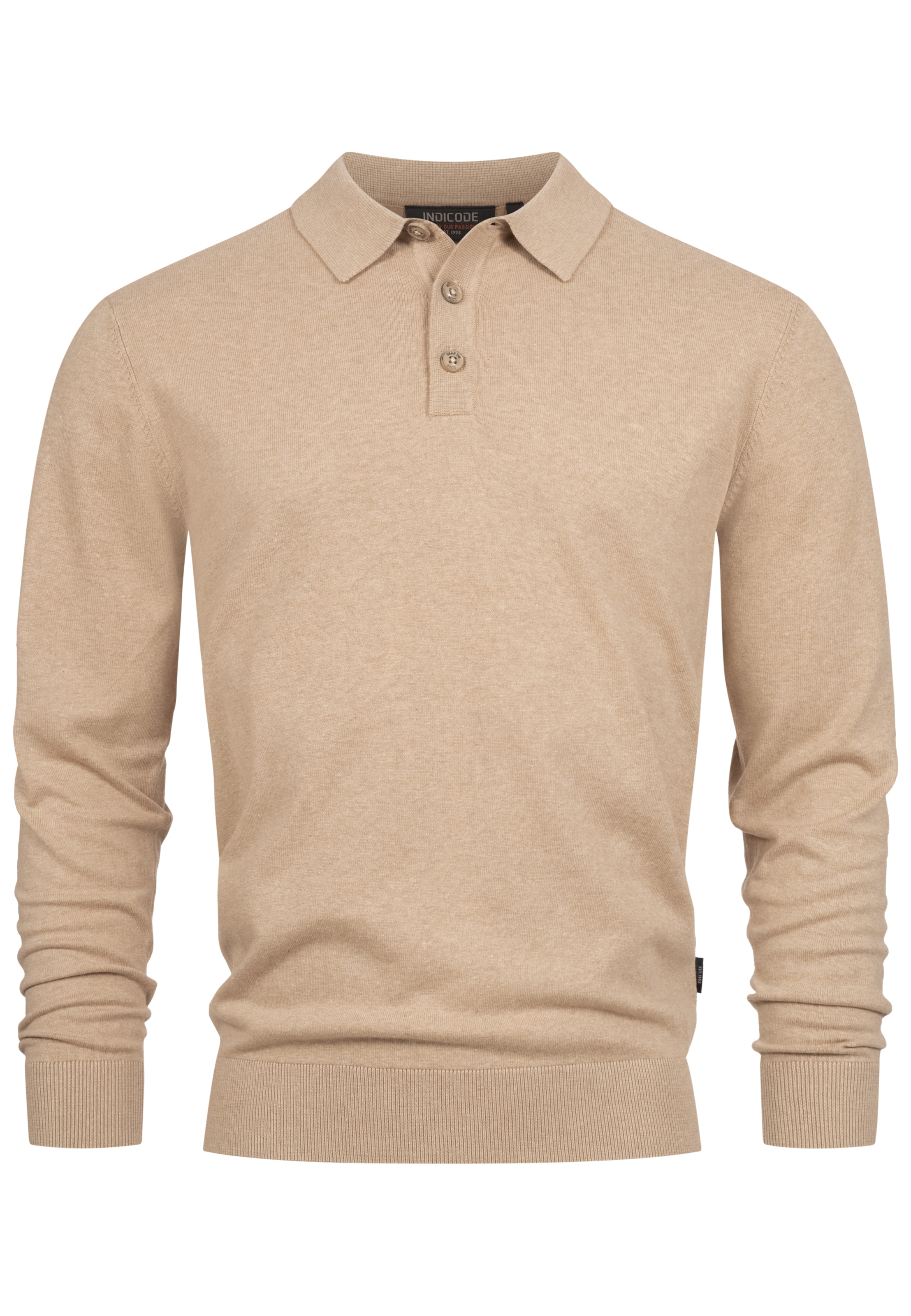 INDICODE JEANS Pullover 'Chips' in Beige: Vorderseite