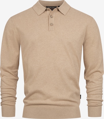 INDICODE JEANS Trui 'Chips' in Beige: voorkant