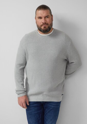 s.Oliver Men Big Sizes Pullover in Grau: Vorderseite