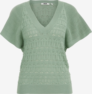 Pull-over WE Fashion en vert : devant