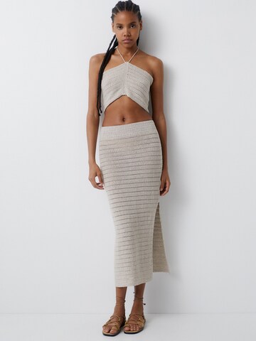 Pull&Bear Skirt in Beige: front