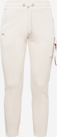 ALPHA INDUSTRIES Trousers 'X-Fit' in White: front