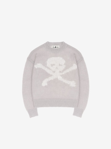 ENRAGE Oversized Sweater 'LOOSE KNIT' in Grey: front