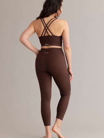 Hey Honey Bralette Sports bra 'Criss Cross' in Brown
