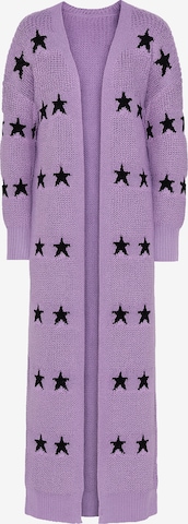 Elara Lang cardigan i lilla: forside