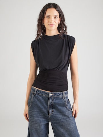 ABOUT YOU - Blusa 'Cindy' en negro: frente