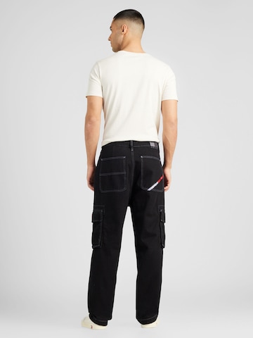 Tommy Jeans Ohlapna forma Kargo kavbojke | črna barva