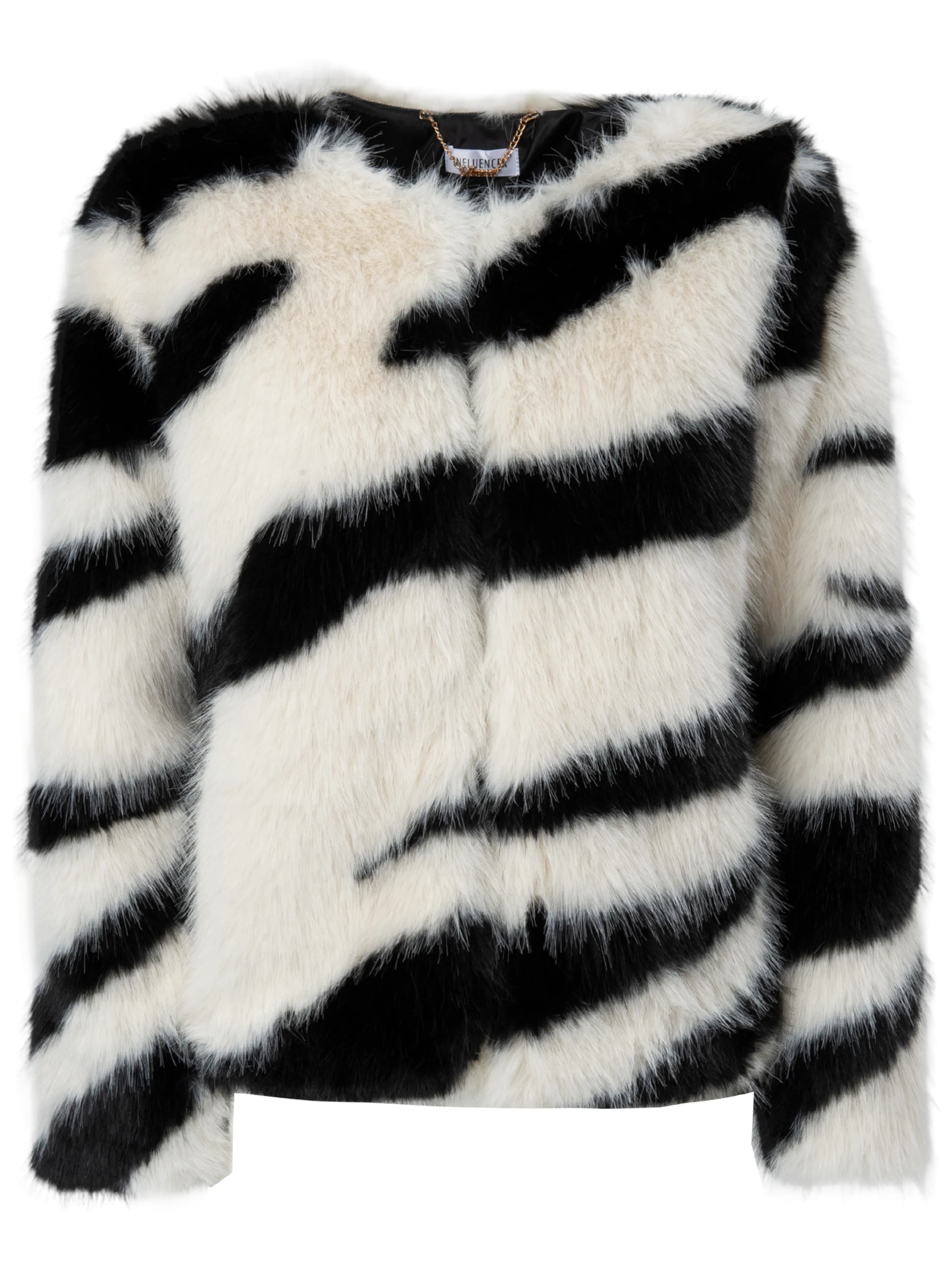 Influencer Übergangsjacke in creme / schwarz, Produktansicht