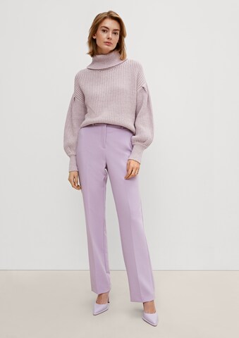 Regular Pantalon à plis COMMA en violet