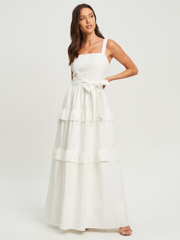 Robe 'NATALIA' Tussah en blanc