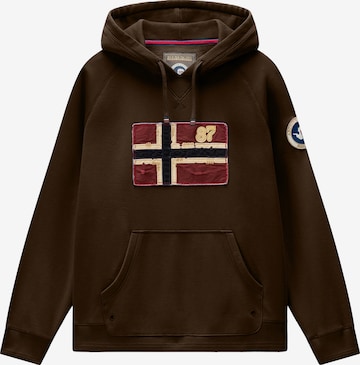NAPAPIJRI Sweatshirt 'B-ARCHIVE' in Brown: front