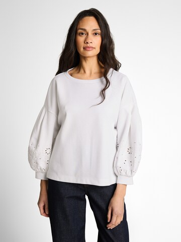 TOM TAILOR Sweatshirt i hvid: forside