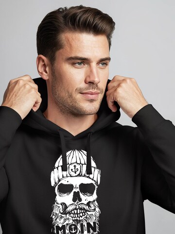 Neverless Sweatshirt 'Moin Skull'‌‌‌‌ in Schwarz
