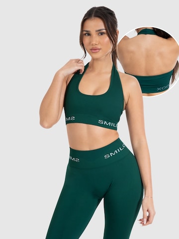 Smilodox Bustier Sport BH ' Azura ' in Blau: Vorderseite