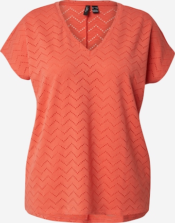 Vero Moda Curve Majica 'VMCTHAS' | rdeča barva: sprednja stran