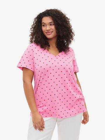 Zizzi Shirt in Pink: front