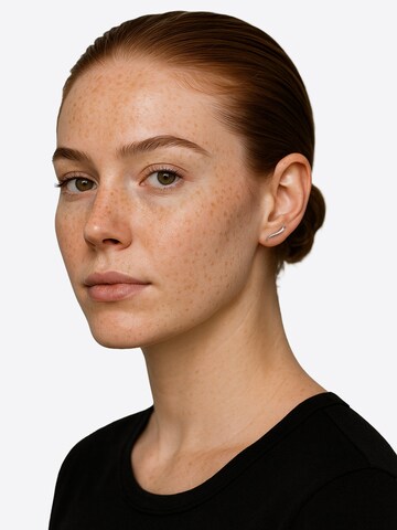 Sofia Milani Ohrringe 'Curved'‌‌‌‌‌‌‌‌ in Silber: Vorderseite