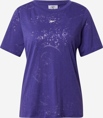 T-shirt fonctionnel Reebok en violet : devant