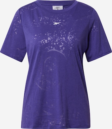 T-shirt fonctionnel Reebok en violet : devant