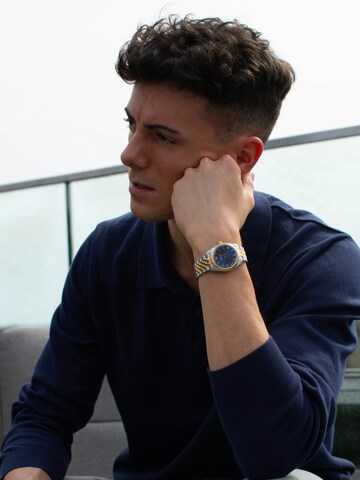 Montre à affichage analogique 'Régler Infinité Steel Bicolor Silver/Gold - Blue' Régler en argent