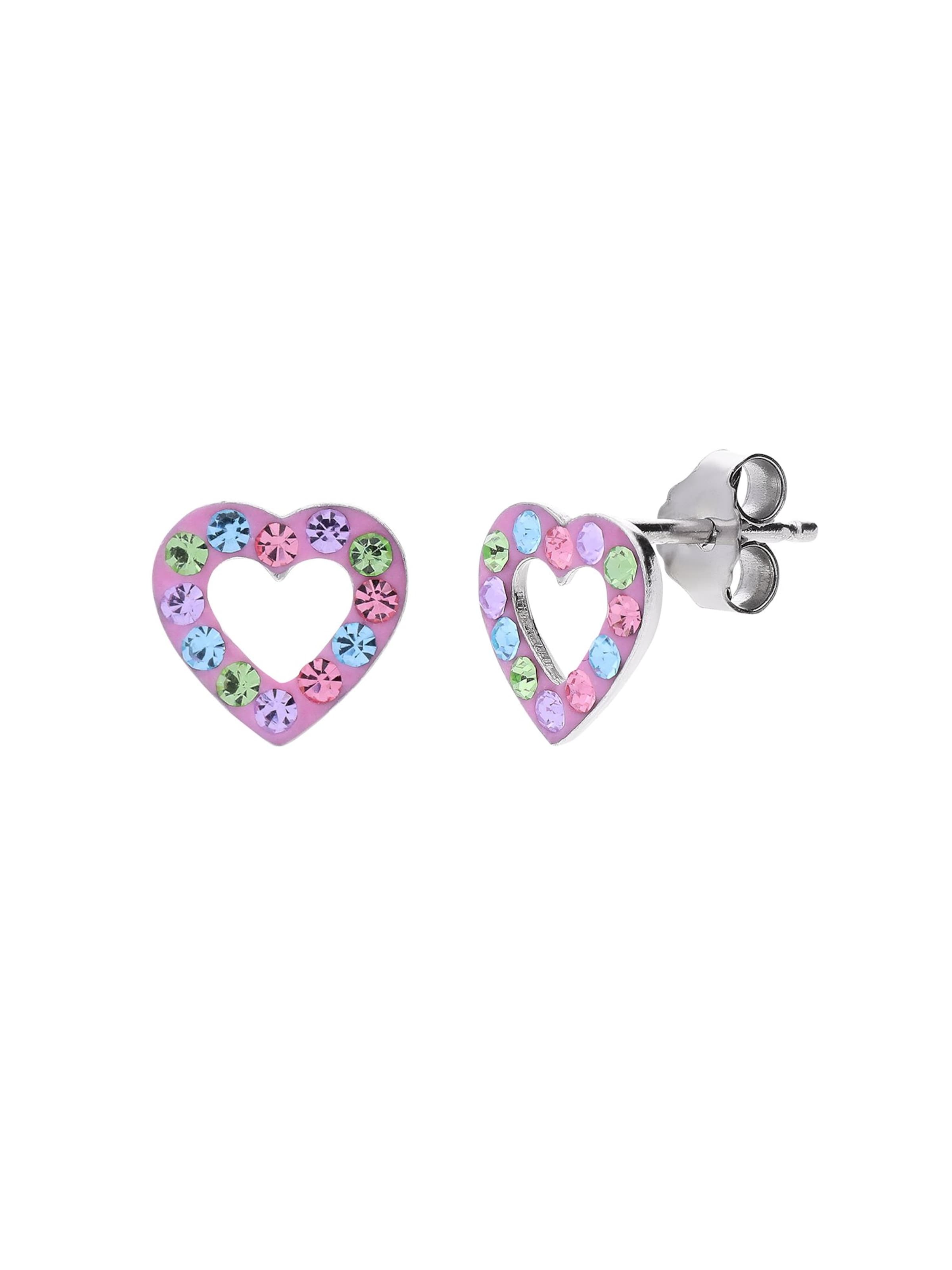 Boucles d'oreilles Lucardi en argent : devant